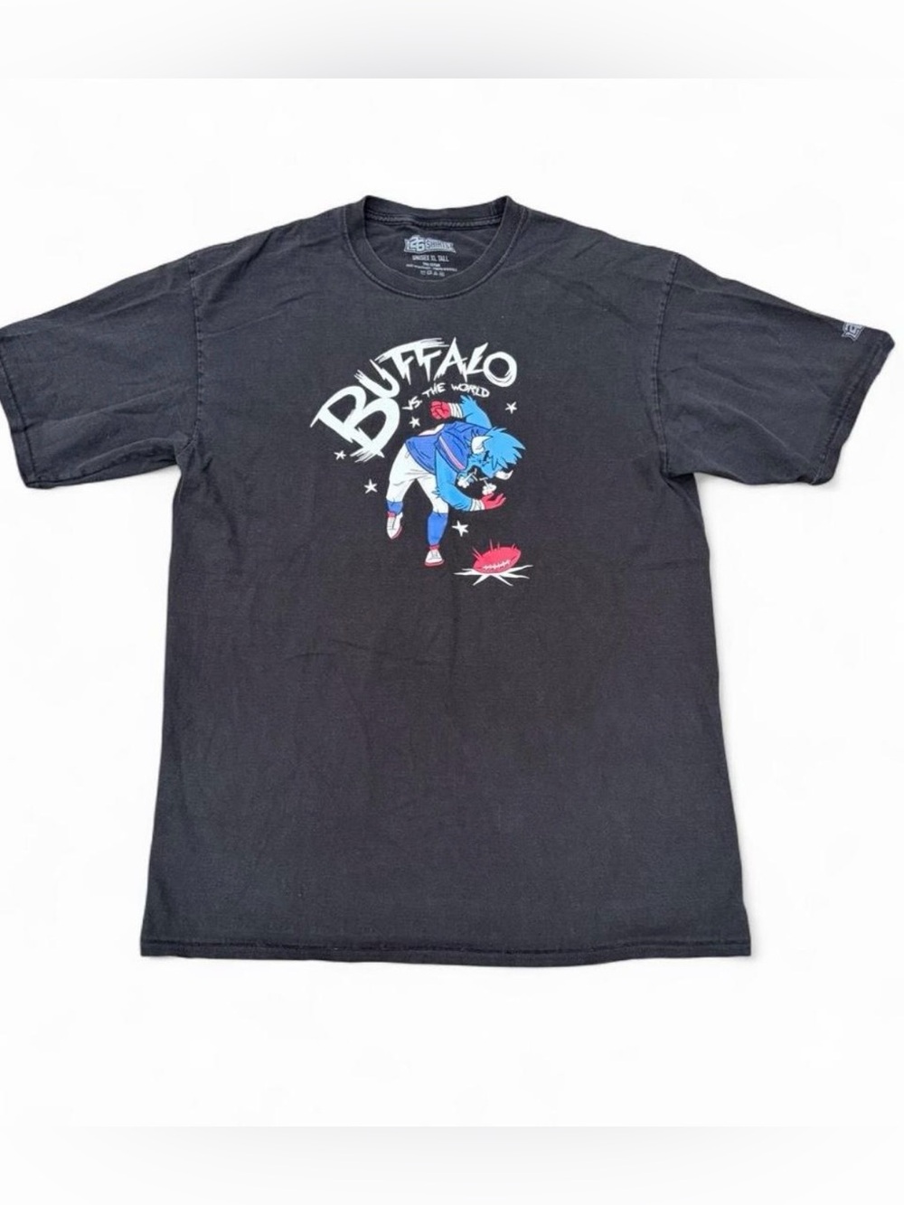 Buffalo Bills men’s Sz. XL/Tall faded black cotton t-shirt